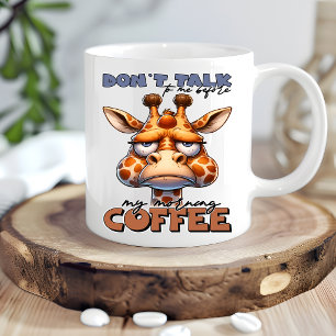 Caneca Ilustração Hilária de Girafa para Amantes de Giraf
