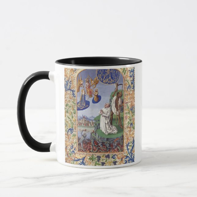 Caneca Ilustração Medieval de São Bernardo de Claraval (Esquerda)