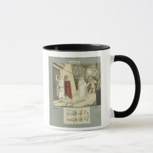 Caneca Ilustração para a flauta mágica de Mozart "", 1845