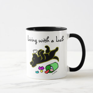 Caneca Ilustração preta engraçada dos desenhos animados