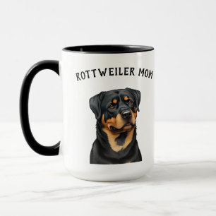 Caneca Ilustração Rottweiler Cachorro Cachorro Cachorro C