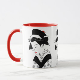 Caneca Ilustração tradicional de Geisha