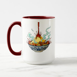 Caneca Ilustração Vibrante do Delicioso Cuscuz Marroquino