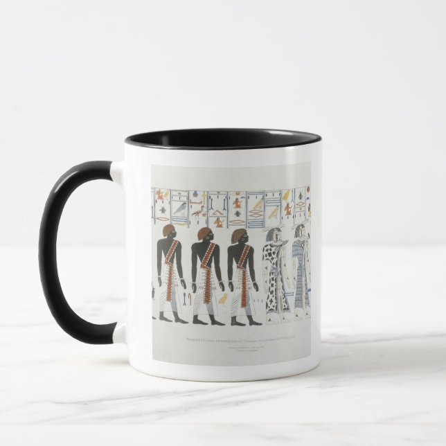 Caneca Ilustrações dos hieroglyphics dos túmulos de t (Esquerda)