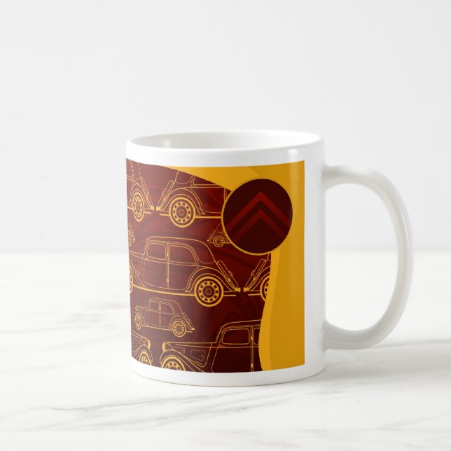 Caneca ilustrada Avant da tração de Citroen (Direita)