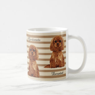 Caneca ilustrada descuidado do Spaniel de rei