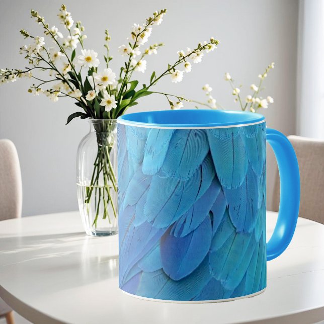 Caneca I'm blue - Macaw feathers (Criador carregado)