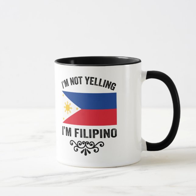 Caneca I'm not Yelling I'm Filipino  (Direita)