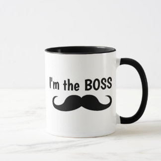 CANECA I'M THE BOSS, MUSTACHE COFFEE MUG