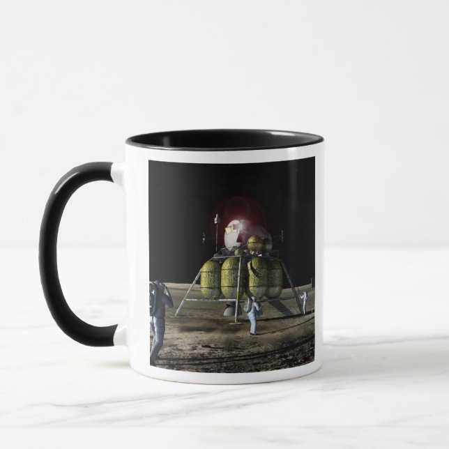 Caneca Imagem artística de uma nova nave espacial para a  (Esquerda)