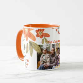 CANECA IMAGEM DA FAMÍLIA DE QUADROS FLORAIS DE COR DA APR