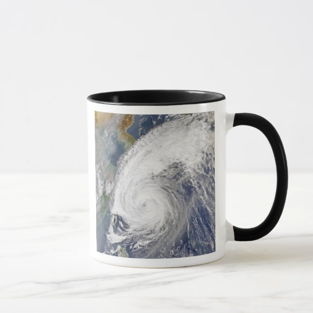 Caneca Imagem de satélite de um tufão (Direita)