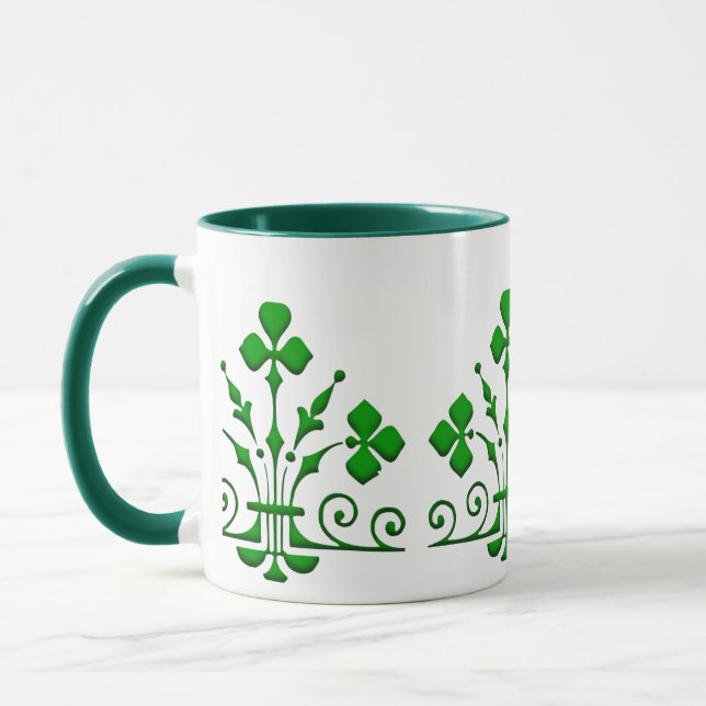 Caneca Imagem do Ícone Shamrock Vintage (Esquerda)