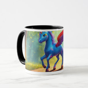 Caneca imagem que mostra Brillo THE UNICORN tende