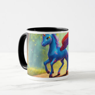 Caneca imagem que mostra Brillo THE UNICORN tende