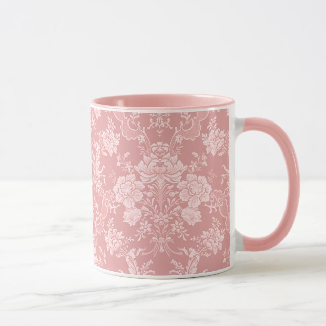 Caneca Imobilizante Romântico Chic Floral Damask-Pastel R (Direita)