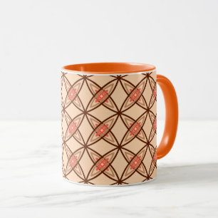 Caneca Impressão atômico moderno do meio século - pês