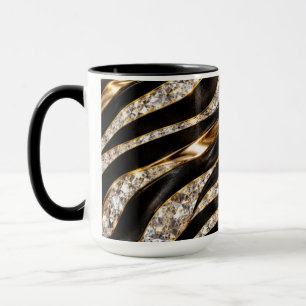 Caneca Impressão de Animal Cristal Zebra Luxo