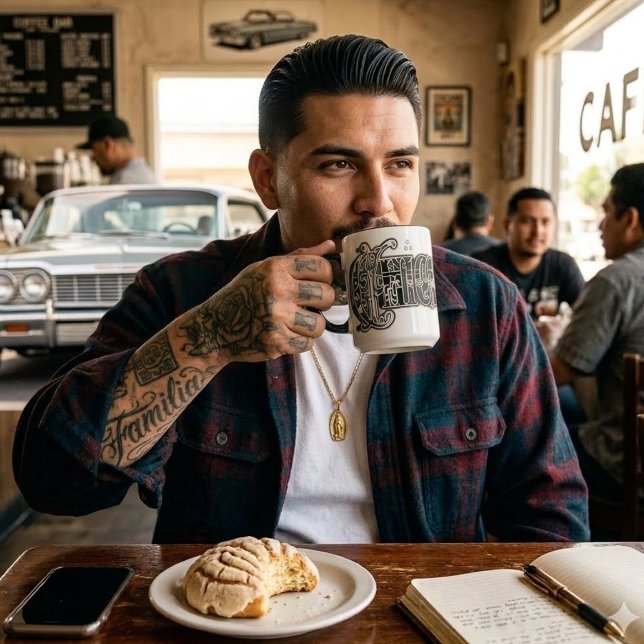 Caneca impressão de bandana Chicano (Chicano Bandana print Mug)