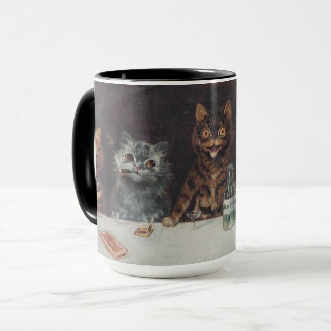 Caneca Impressão de Cats Louis Wain (Frente Esquerda)