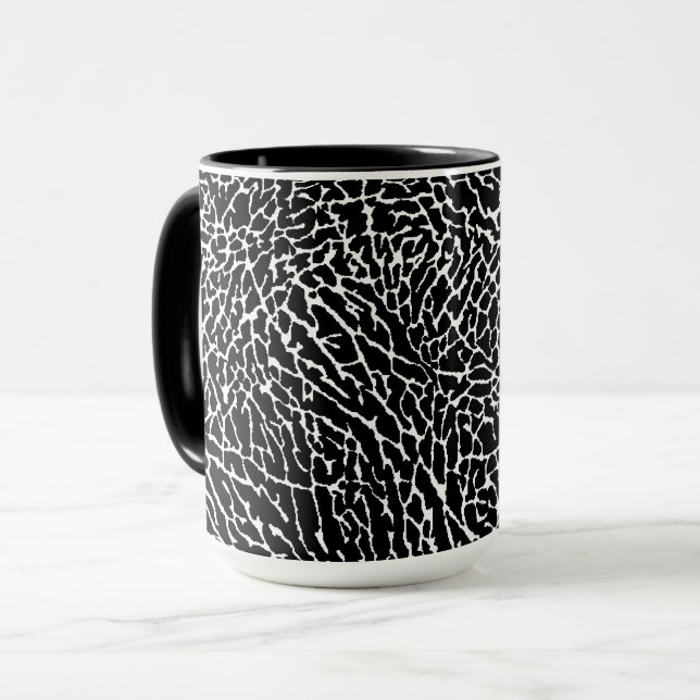 Caneca Impressão de Elefante Preto e Branco (Frente Esquerda)