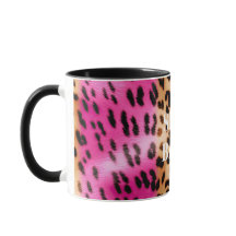 Impressão de leopardo em ouro rosa