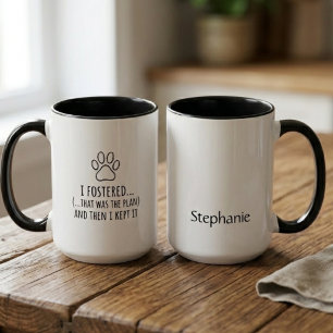 Caneca Impressão de Pata de Falha na Adoção