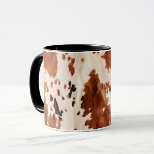 Caneca Impressão em animais castanho-branco (Frente Esquerda)
