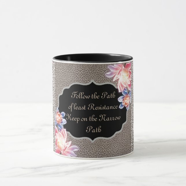 Caneca Impressão em animais com dois tons Siga o caminho  (Centro)