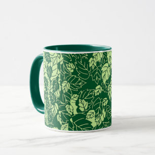 Caneca Impressão, esmeralda e verde limão japoneses da