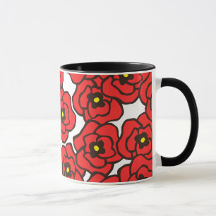 Caneca Impressão Floral Café Mug