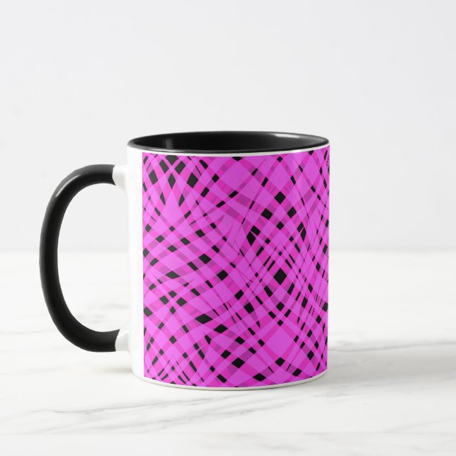 Caneca Impressão listrada brilhante geométrica moderna ab (Esquerda)