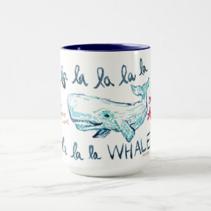 Caneca Impressão litoral do feriado da BALEIA do LA do L