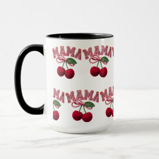 Caneca Impressão Personalizada de Cereja “Mamãe” – Acessó