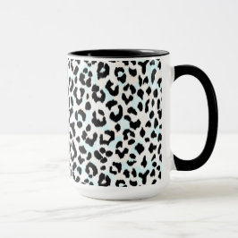 Caneca Impressão preto e branco chique da chita