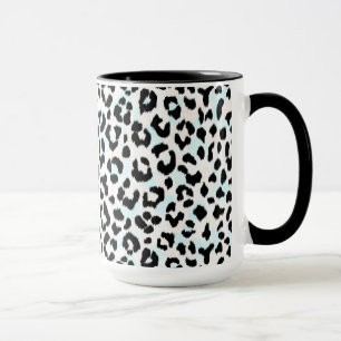 Caneca Impressão preto e branco chique da chita