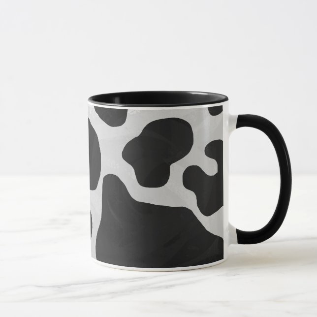 Caneca Impressão preto e branco da vaca (Direita)