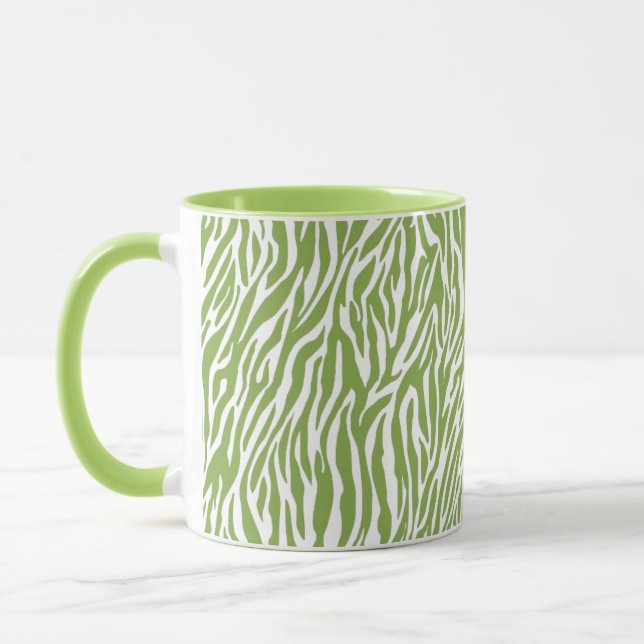 Caneca Impressão Safari Zebra Verde (Esquerda)
