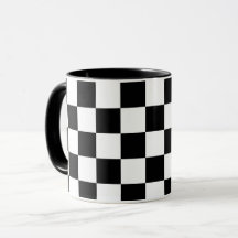 Impressão Xadrez Preto e Branco
