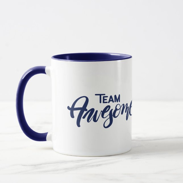 Caneca impressionante da equipe - azul (Esquerda)