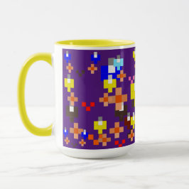 Caneca Impressionismo de Arte em Pixel - Lâmpadas do Verã