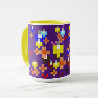 Caneca Impressionismo de Arte em Pixel - Lâmpadas do Verã