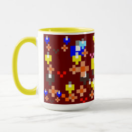 Caneca Impressionismo de Arte em Pixel - Lâmpadas do Verã