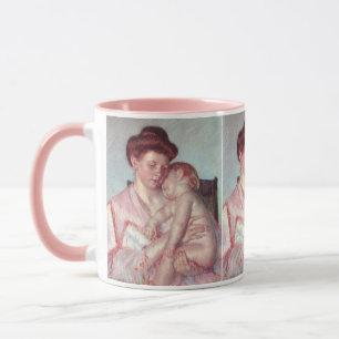 Caneca Impressionismo Vintage, Bebê Sonolento por Mary Ca