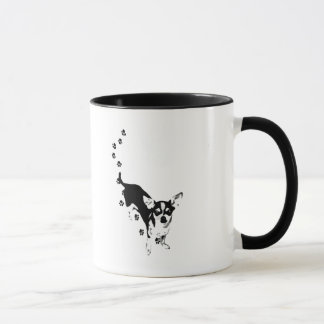 Caneca Impressões da pata da chihuahua