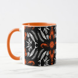 Caneca Impressões de Decoração de Arte Marinha