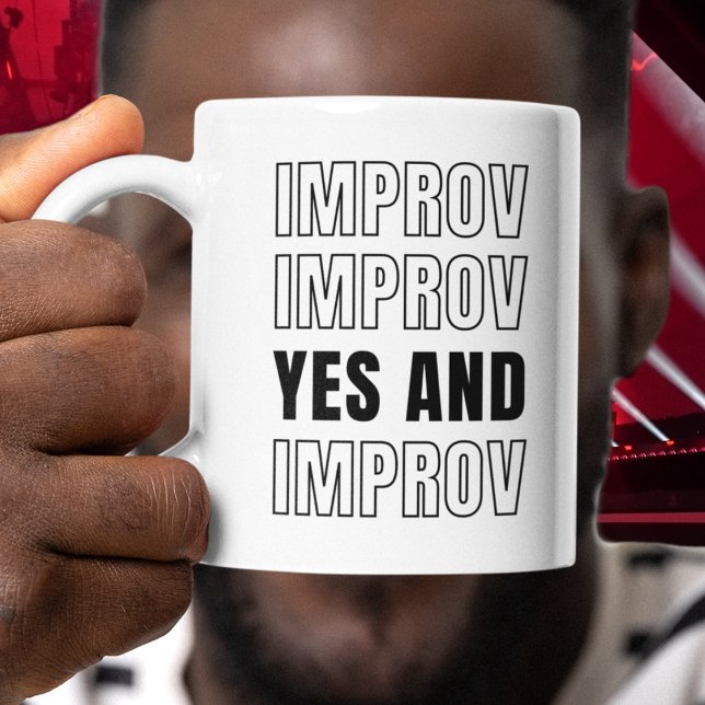 Caneca IMPROV SIM E Comédia de Improvisação Personalizáve (Criador carregado)