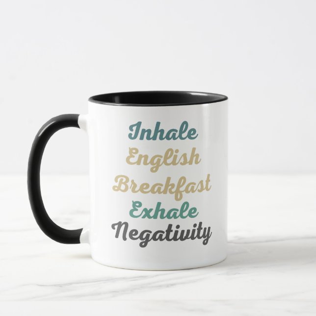 Caneca Inalar Inglês Café da Manhã Exalar Canhão de Negat (Esquerda)