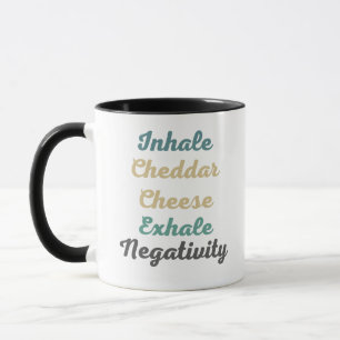 Caneca Inalar Negatividade de Exalação de Queijo Cheddar