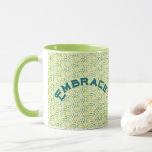 Caneca Incerteza de aderência Geométrica no Verde limão